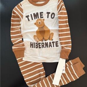 Carter's Brown and White Striped Pajama Set
